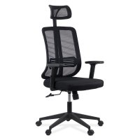 Scaun de birou ergonomic OFF 402 negru cu tetiera si brate reglabile - 1
