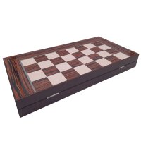 Joc de table si dame DEPOX®, Backgammon Expert, lemn lucios, 48 cm, maro - 4