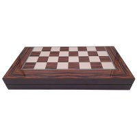 Joc de table si dame DEPOX®, Backgammon Expert, lemn lucios, 48 cm, maro - 1
