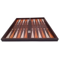 Joc de table si dame DEPOX®, Backgammon Expert, lemn lucios, 48 cm, maro - 8