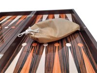 Joc de table si dame DEPOX®, Backgammon Expert, lemn lucios, 48 cm, maro - 3