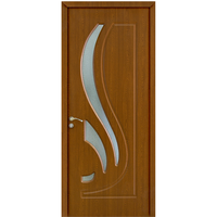 Usa interior MDF OP 154 reversibila cu toc si geam stejar inchis 80 x 200 cm - 2