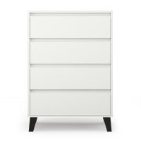 Comoda BORG, 4 sertare, alb, 70x38,8x99,4 cm - 1