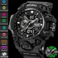 Ceas barbatesc SKMEI 2396, analog-digital, negru, sport, 5 Bar - 2