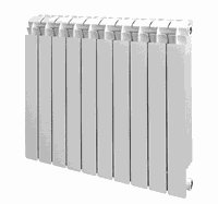 Radiator din aluminiu Radox Vox Extra 350 cu 10 elementi (accesorii montaj neincluse) - 1
