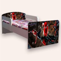 Pat pentru copii Spider Man varianta 2, cu manere, 2-8 ani, 140x70 cm - 2