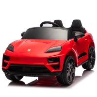 Masinuta electrica pentru copii, Porsche Macan, 140W 12V, roti EVA, scaun tapitat, echipata premium, rosie - 1