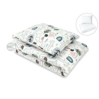 Lenjerie pat junior cu 4 piese Qmini din bumbac 160x100 cm Hedgehog - 2