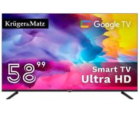 Televizor LED Kruger&Matz KM0258UHD-G2, 58 inch (147 cm), Smart TV cu Google TV, Ultra HD 4K, Wi-Fi, CI+ - 1
