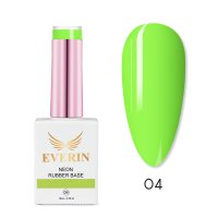 Neon Rubber Base Everin 15ml 04 - Bază Rubber Verde Lime Neon - 1