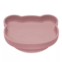 Farfurie din silicon cu ventuza The Little Bear, +6 luni, Old Rose, Appekids - 1