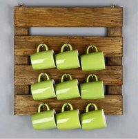 Raft organizator din lemn, seria wood Homs, 45 x 45 x 5 cm,700202 - 1