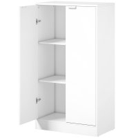 Dulap de Birou HOMCOM cu 3 Rafturi si Usi, 60x33,5x108 cm, Alb | Aosom Romania - 1