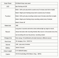 Alarma solara cu ultrasunete pentru indepartarea animalelor Q Bj900, aparat anti-daunatori, Red - 1
