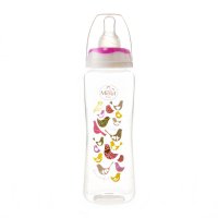 Biberon 250 ml si tetina silicon 3+ roz - 2