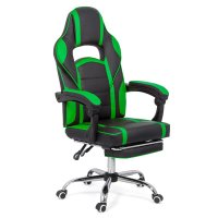 Scaun Gaming OFF 302 Verde cu Suport pentru Picioare si Spatar Reglabil - 1