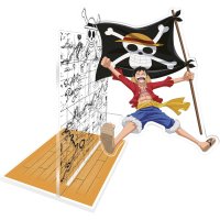 Suport pentru Carti Acrilic One Piece - Luffy cu Steagul - 1