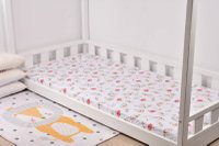 Cearsaf din bumbac 90x200x10 cm cu model floral - 1