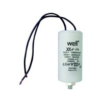 Condensator de pornire motor Well, 450V, 30uF, cu fir si fixare cu surub - 1