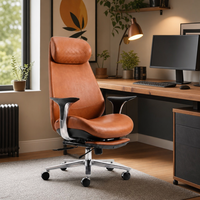 Scaun Directorial Premium Ergonomic cu Spatar Inalt si Suport Lombar Ajustabil - 1