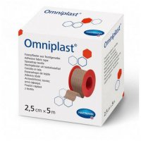 Omniplast Plasture Textil Hipoalergen 2.5cm x 5m - O Bucata - 1
