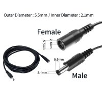 Cablu de Alimentare, Extensie Mufata de 5m MRG M1168, Mufa 5.5mm, Negru - 4