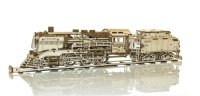Puzzle mecanic 3D - Tren Expres cu vagon si sine - 1