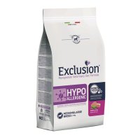 EXCLUSION Monoprotein VD Hypoallergenic Medium&Large, M-XL, Porc și Mazăre, dietă veterinară, hrană uscată fără cereale câini, alergii, 2kg - 2
