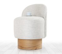 Taburet puf Barren Gri deschis 47x66 cm - 6