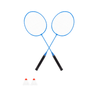Set Badminton Rebel RBA-4100 - 2 Rachete si 2 Fluturasi in Albastru - 1