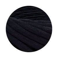 Fir panglica pentru crosetat tricotat si macrame, KaDi Extra Small, 3-5 mm, 110 m, 100% bumbac, culoare Negru - 2