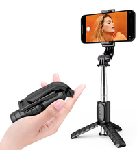 Selfie stick bluetooth cu trepied mini selfie Q11 black - 1