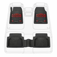 Covorase auto tip tavita TEAMCAR pentru Dacia Solenza, set 5 piese, negre - 7