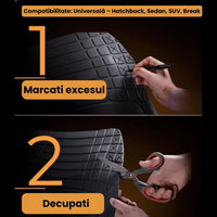 Covorase auto tip tavita TEAMCAR pentru Dacia Solenza, set 5 piese, negre - 3