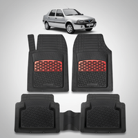 Covorase auto tip tavita TEAMCAR pentru Dacia Solenza, set 5 piese, negre - 5