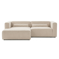 Colțar Extensibil ZANETTO 3 locuri cu ladă de depozitare, 240x157x70 cm, Crem - Outlet - 1