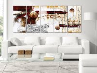 Tablou Canvas Bimago - Dynamics in Space (5 Piese) 225x90 cm - 2