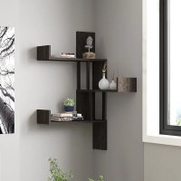 Raft de perete Aliza colti culoare antracit 105 cm - 1