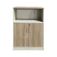 Dulap de birou Greco, bej cu aspect de stejar, 80 x 40 x 120 cm - 3