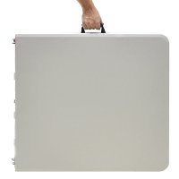 Masa de camping pliabila profesionala Rodeo cadru metalic alba 240x76x74cm - 2