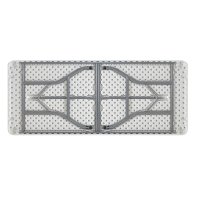 Masa de camping pliabila profesionala Rodeo cadru metalic alba 240x76x74cm - 3
