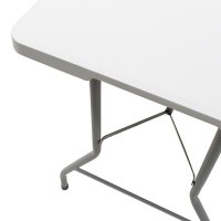 Masa de camping pliabila profesionala Rodeo cadru metalic alba 240x76x74cm - 6