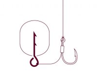 Spin de momeala Delphin STINGER, negru, 10buc (Marime: M) - 2