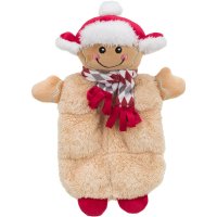 TRIXIE Christmas Turta Dulce - Jucarie de plus pentru caini, cu sunet, maro, 28 cm, XS-XL - 1