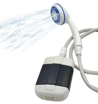 Dus portabil de camping cu alimentare USB si robinet integrat - 1