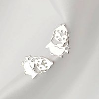 Cercei Pinguini cu decupaje - Argint 925 - 1