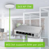 Switch Zyxel GS1005-HP Gigabit PoE+, 5 porturi, 10/100/1000 Mbps - 7