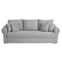 Canapea SARA II extensibila, 3 locuri, cu lada depozitare, gri, 235x90x75 cm - 1