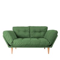 Canapea extensibila NINA, 3 locuri, verde, 190x85x80 cm - 1