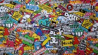 Autocolant sticker Boom color imprimat - 1